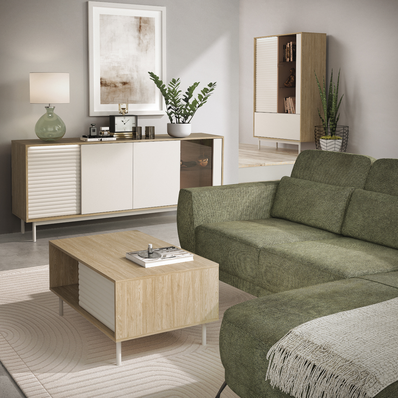 Komoda RTV ZETA 04 dąb olejowany / kaszmir - obrazek 7