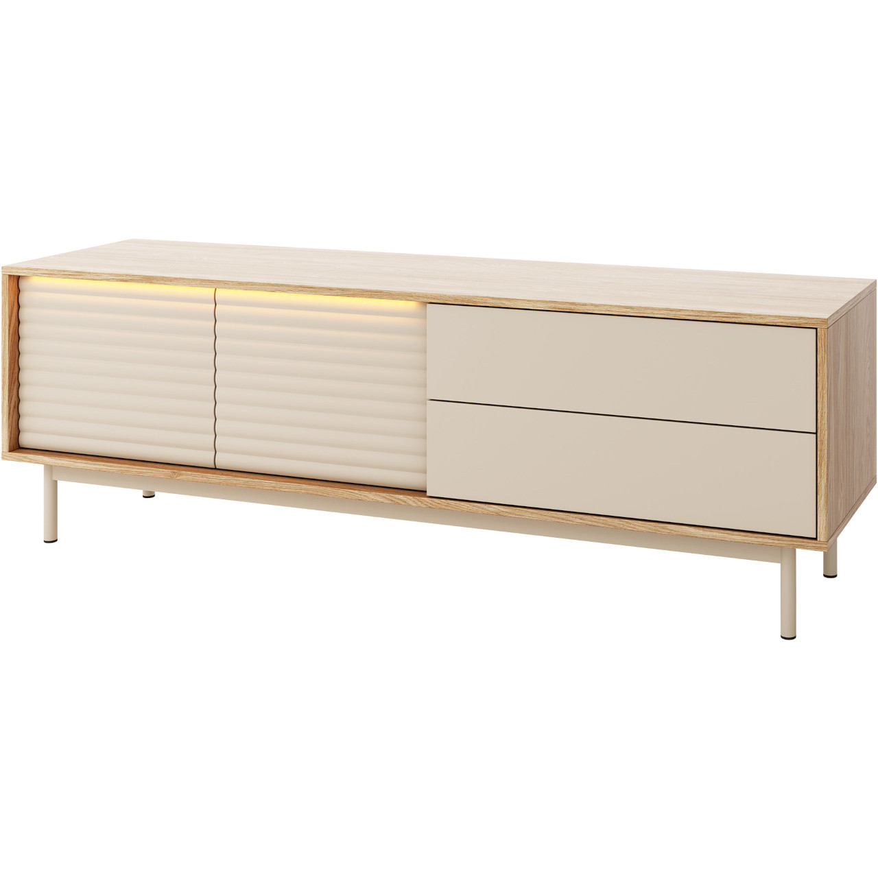 Komoda RTV ZETA 04 dąb olejowany / kaszmir