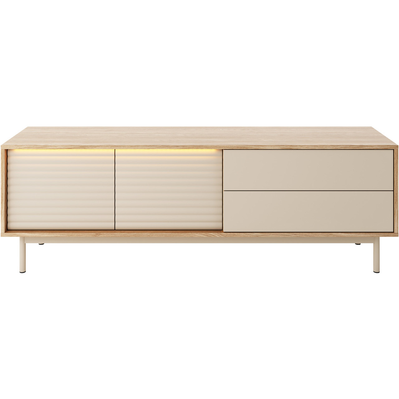 Komoda RTV ZETA 04 dąb olejowany / kaszmir - obrazek 3