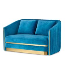 Sofa Lux velvet 2-osobowa Błękitny (5187-11)
