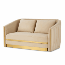 Sofa Lux velvet 2-osobowa Beżowy (SWAN-01)