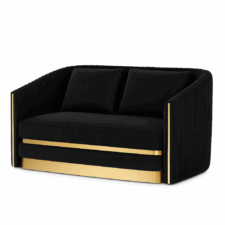 Sofa Lux velvet 2-osobowa Czarny (YA2313-20)
