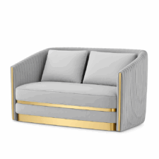 Sofa Lux velvet 2-osobowa Jasnoszary (SWAN-12)