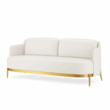 Sofa Empoli skórzana 2S Biały Skóra ekologiczna