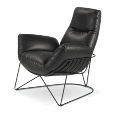 Fotel Vang Czarny XZ – Skóra Naturalna, Komfortowy i Stylowy do Salonu lub Sypialni