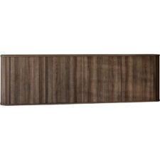 Komoda 4Drzwiowa AZELIO 215 cm Dąb Barock z zaokrąglonymi narożnikami i czarnymi nogami PUSH-TO-OPEN