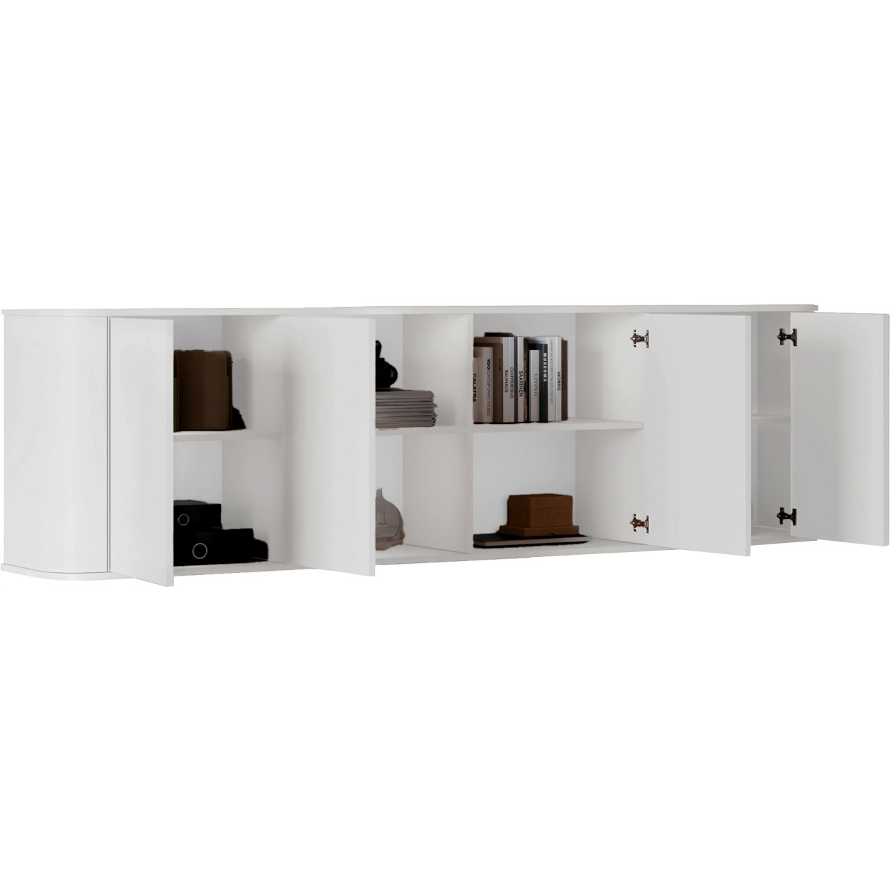 Zestaw mebli do salonu AZELIO 3 biały – komoda RTV 215 i komoda 4D - obrazek 5