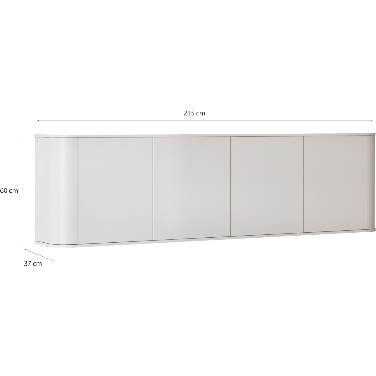 Zestaw mebli do salonu AZELIO 3 biały – komoda RTV 215 i komoda 4D - obrazek 6