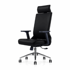 Fotel Biurowy Hamar ML Skóra naturalna Czarny