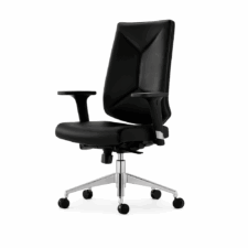 Fotel Biurowy Marstal Low ML Skóra naturalna Czarny