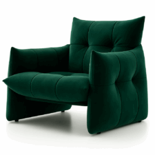 Flen ML Velvet Butelkowy – luksusowy fotel wypoczynkowy do salonu