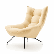 Fotel welurowy beżowy Vansbro ML Velvet – luksusowy fotel wypoczynkowy