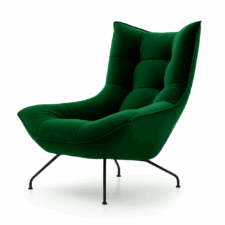 Fotel welurowy Vansbro Velvet butelkowa zieleń - nowoczesny design do salonu