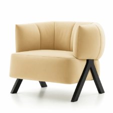 Vejen ML Velvet Fotel wypoczynkowy – elegancja w beżowym wydaniu