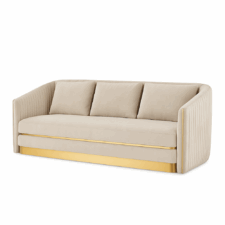 Sofa Lux velvet 3-osobowa Beżowy (SWAN-01)