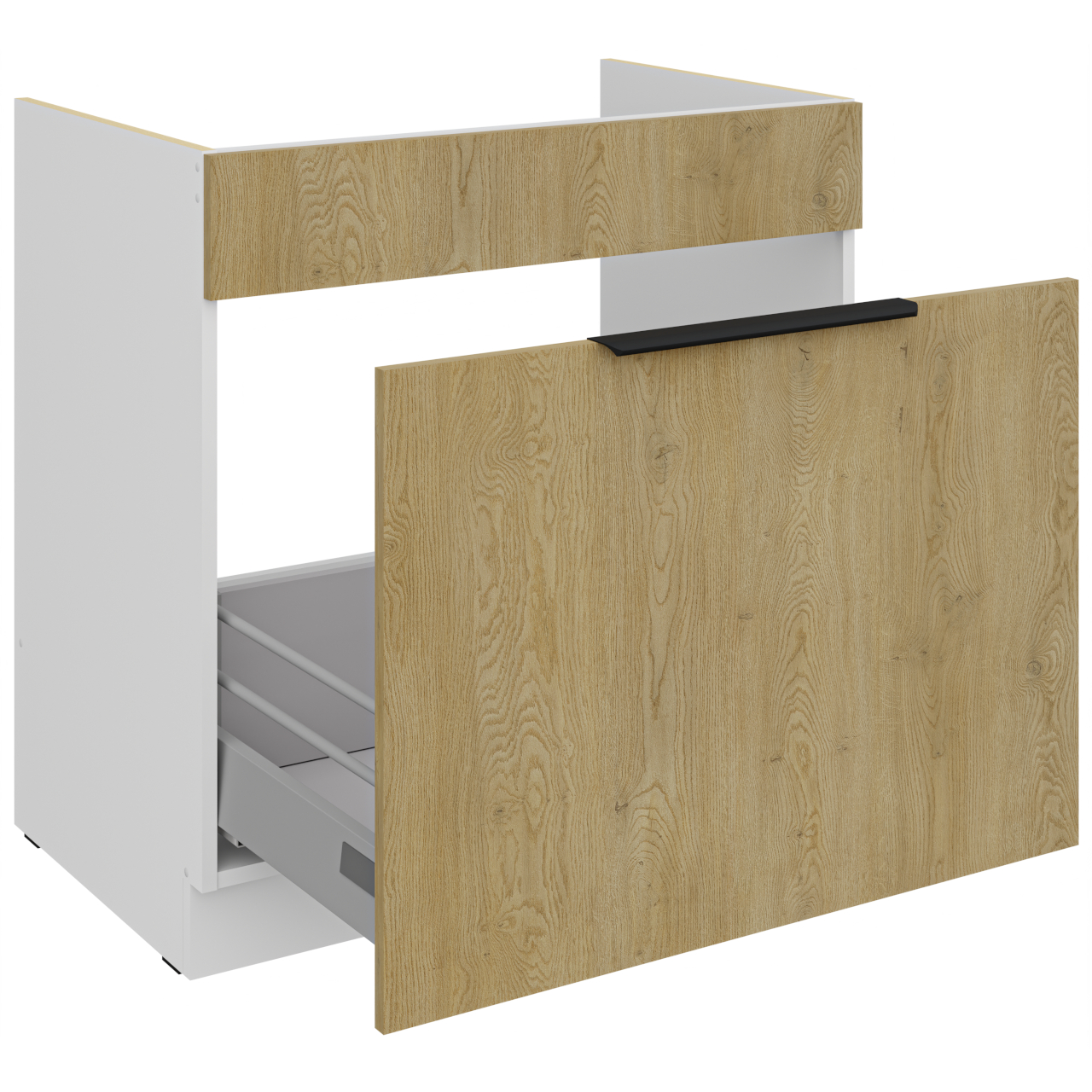 Szafka dolna pod zlew z szufladą 80 CAMERON 02 biały / dąb artisa - obrazek 3