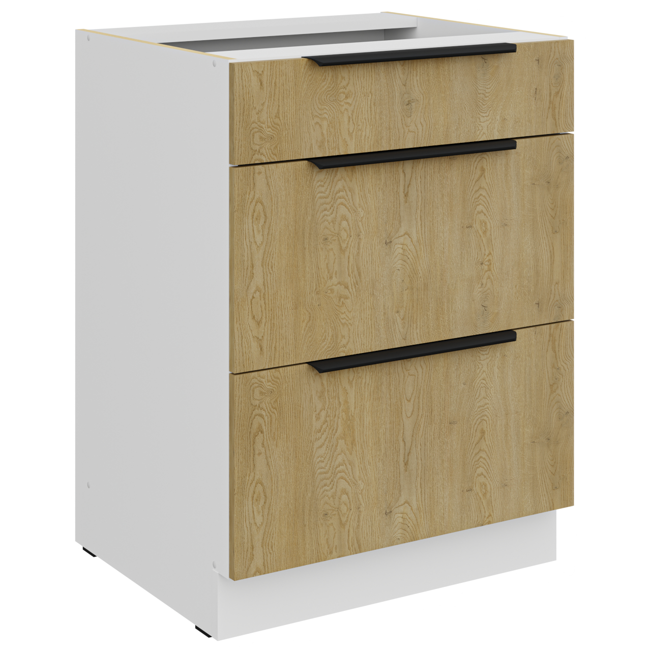 Szafka z szufladami 60 CAMERON 08 biały / dąb artisan