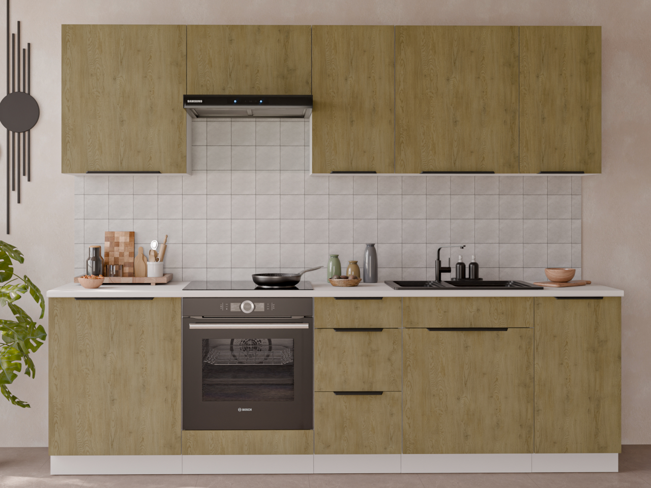 Szafka z szufladami 60 CAMERON 08 biały / dąb artisan - obrazek 5