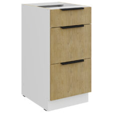 Szafka z szufladami 40 CAMERON 11 biały / dąb artisan