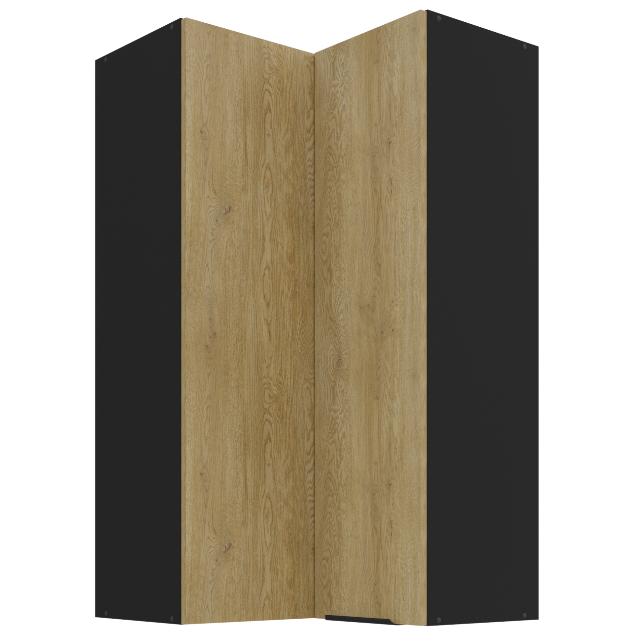 Szafka górna narożna 60 CAMERON 27 czarny / dąb artisan