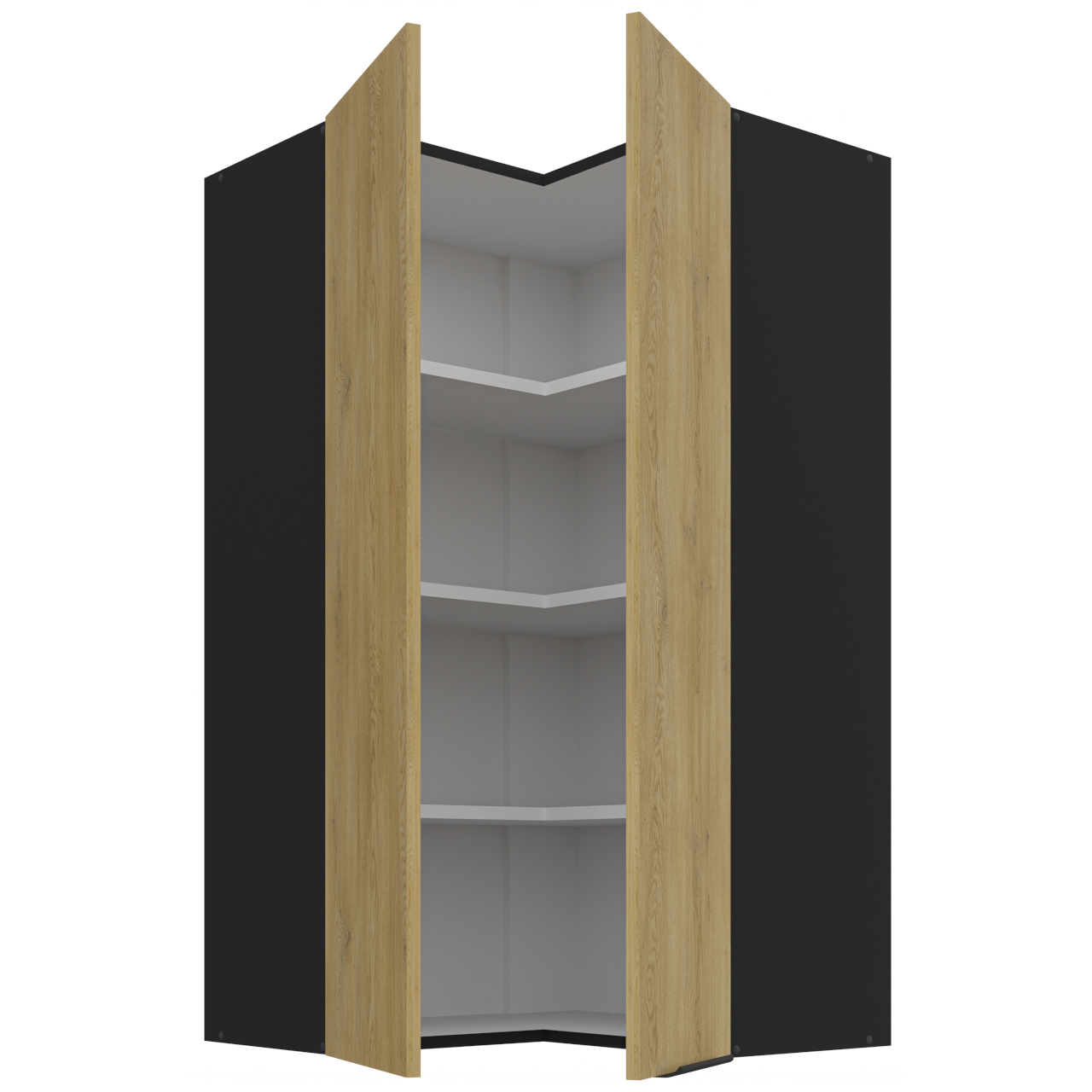 Szafka górna narożna 60 CAMERON 27 czarny / dąb artisan - obrazek 3