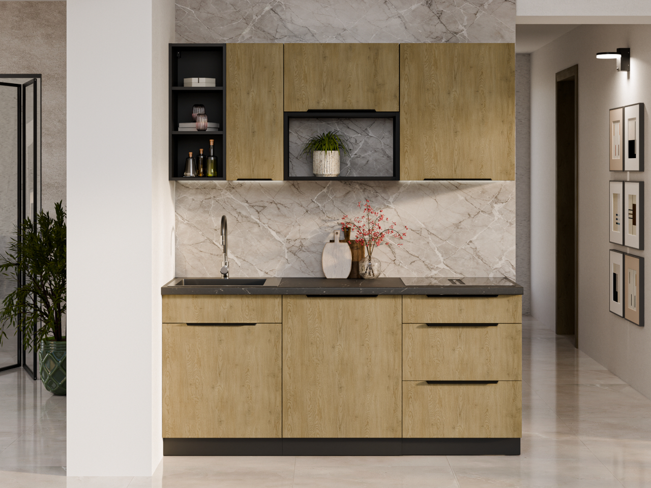 Szafka dolna 15 CAMERON 48 czarny - obrazek 3