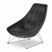 Fotel Kalmar XZ czarny – skóra ekologiczna, elegancki design, maksymalny komfort