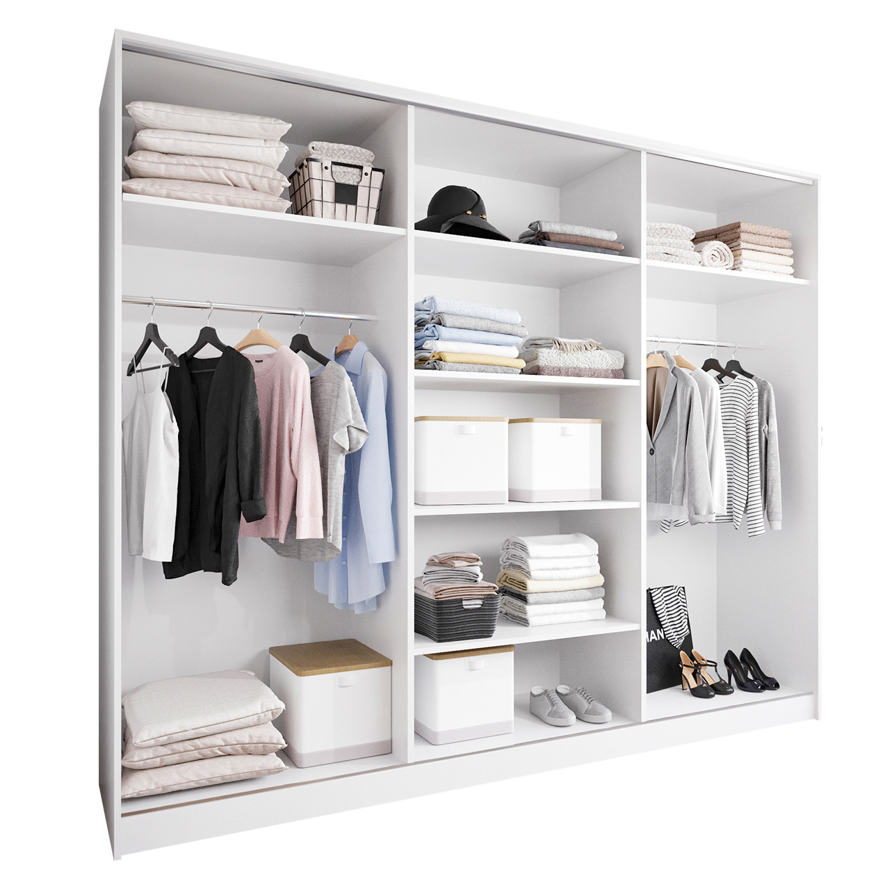 Szafa przesuwna BRITTO B 250 biała - obrazek 3