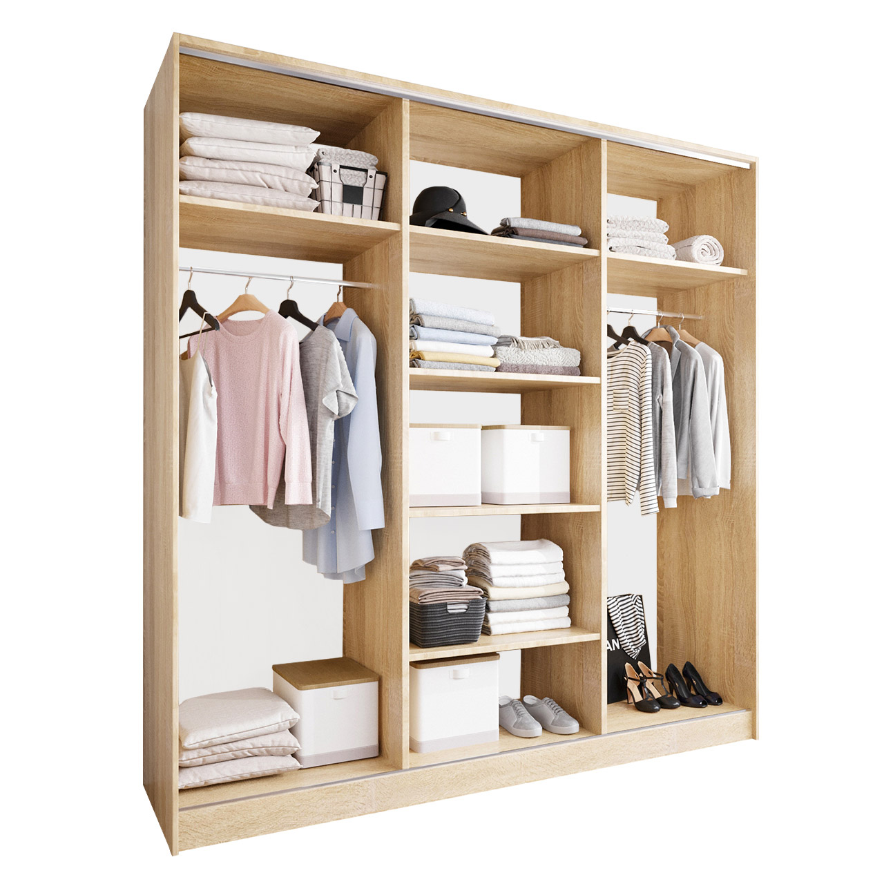 Szafa przesuwna LOTUS B 180 sonoma - obrazek 3