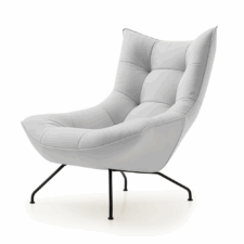 Designerski fotel Vansbro ML Velvet jasnoszary do nowoczesnego wnętrza