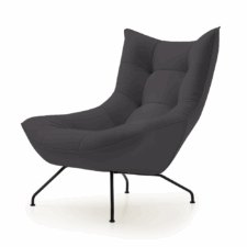 Fotel wypoczynkowy Vansbro ML Velvet ciemnoszary miękki welurowy