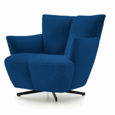 Fotel wypoczynkowy Molde ML Velvet granatowy – nowoczesny fotel wypoczynkowy do salonu