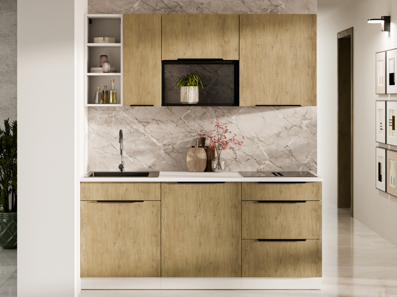 Półka narożna 30 CAMERON 49 biały - obrazek 3