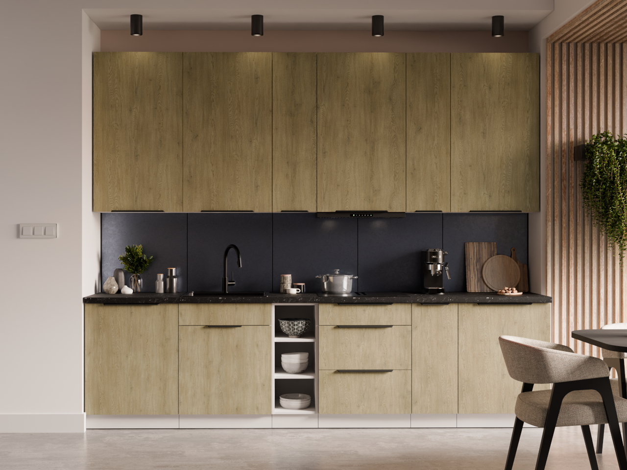 Front do zmywarki 45 CAMERON 57 biały / dąb artisan - obrazek 5