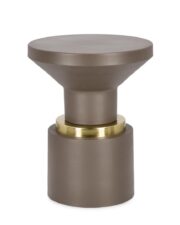 Designerski stolik kawowy okrągły MUDIT 35 brązowy BIZZOTTO