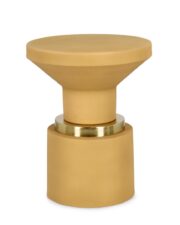 Stolik kawowy żółty metalowy BIZZOTTO MUDIT 35 okrągły