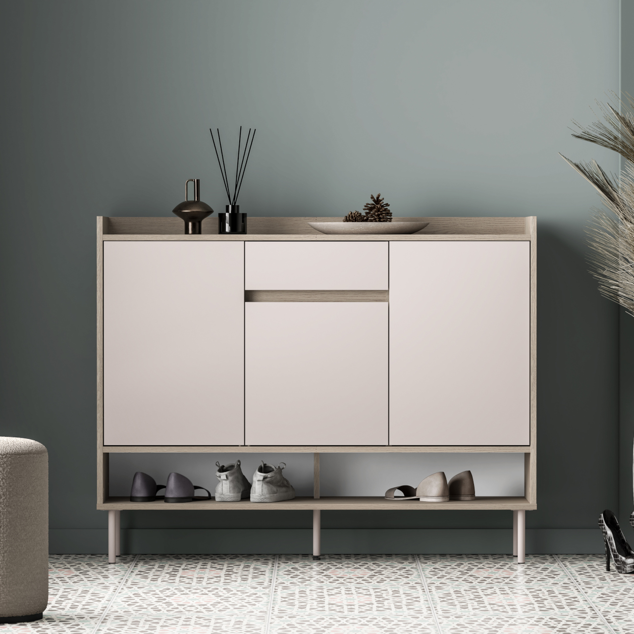 Komoda FLEUR 02 dąb cremona terracotta / kaszmir - obrazek 6