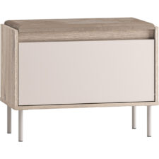 Szafka na buty z siedziskiem FLEUR 06 dąb cremona terracotta / kaszmir + beż