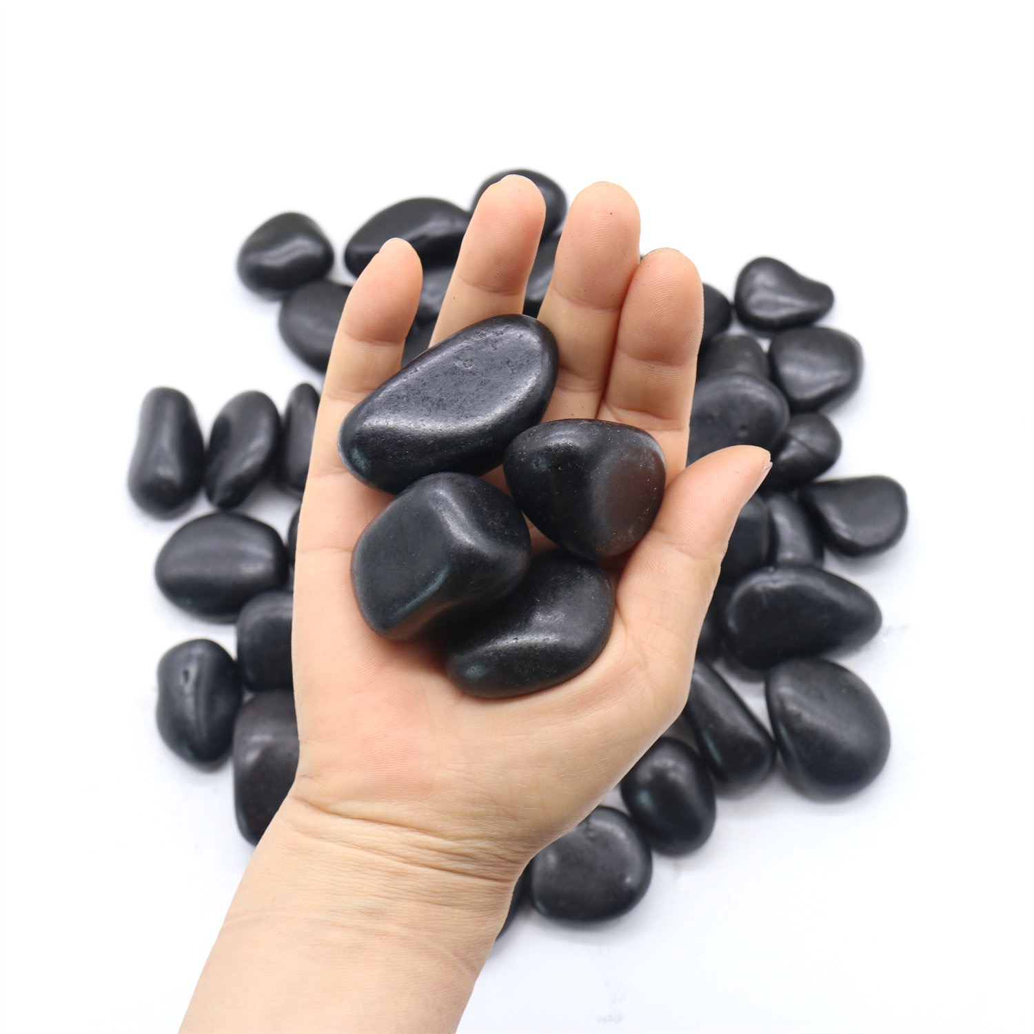 Kamień OTOCZAK 2-3 cm 5 kg polerowany czarny - obrazek 3