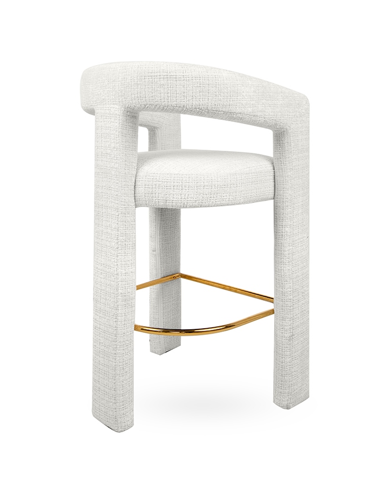 MaMaison krzesło barowe LOGAN białe - obrazek 4