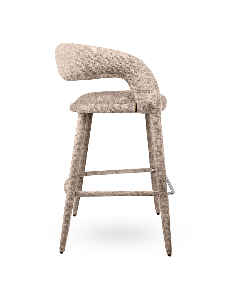 MaMaison krzesło barowe IRIS beżowe - obrazek 3