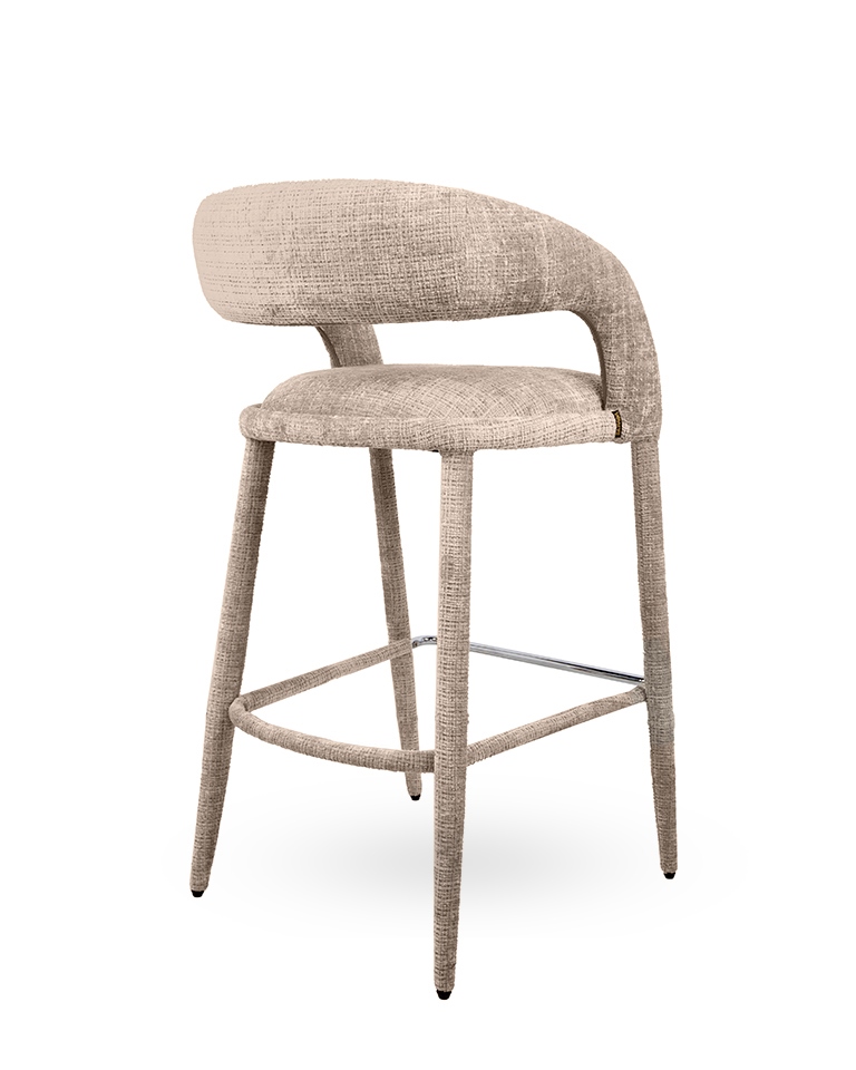 MaMaison krzesło barowe IRIS beżowe - obrazek 4