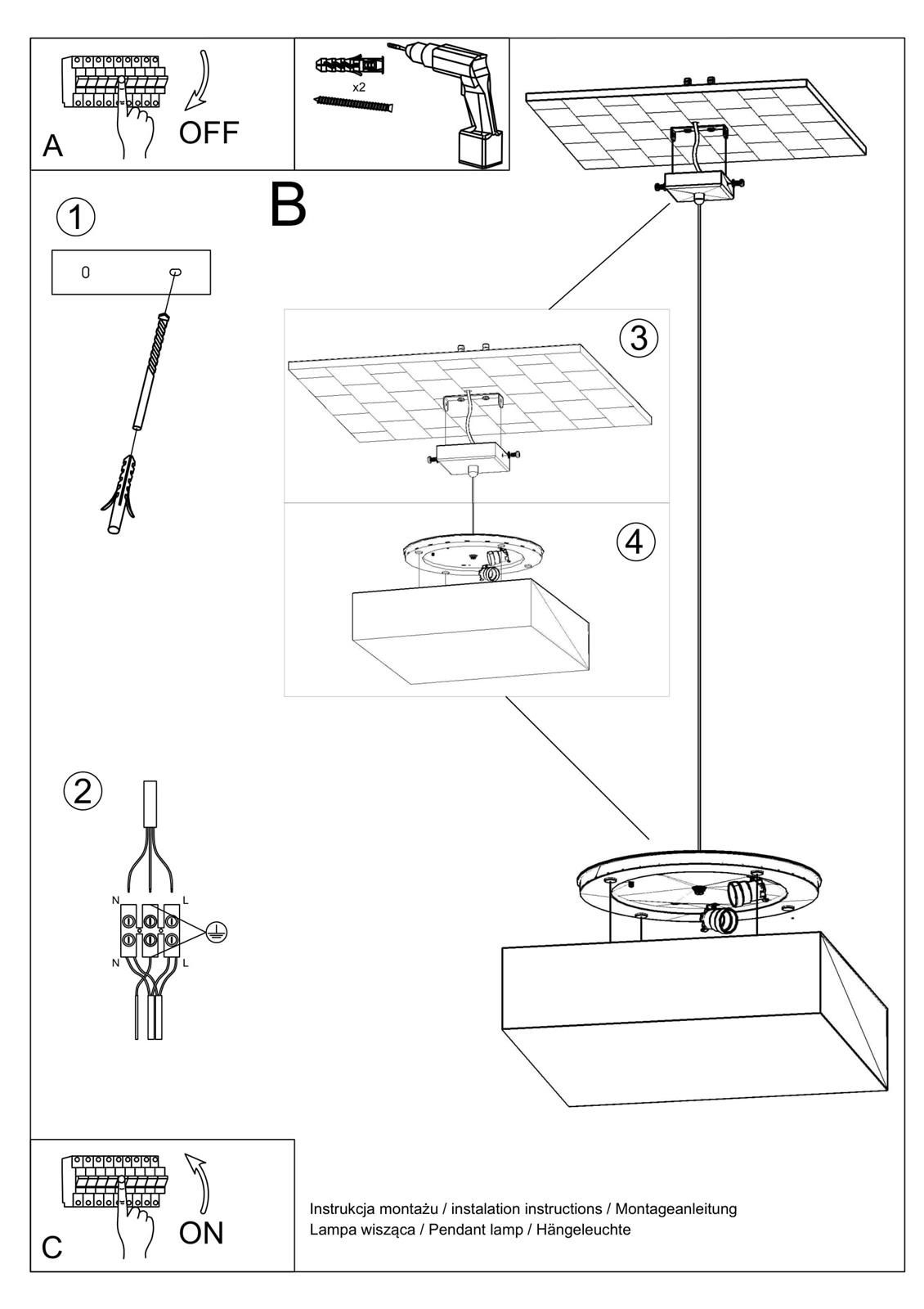 Lampa wisząca HORUS 35 biały - obrazek 6