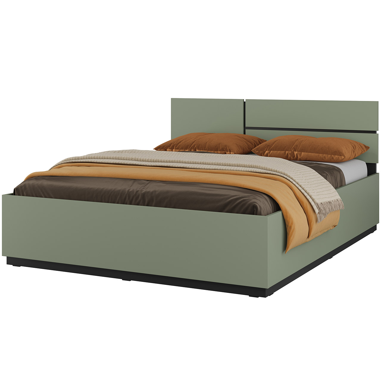 Łóżko 160x200 CROSI 31 zielony / czarny - obrazek 4