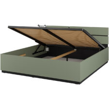 Łóżko z pojemnikiem 180x200 CROSI 52 zielony / czarny