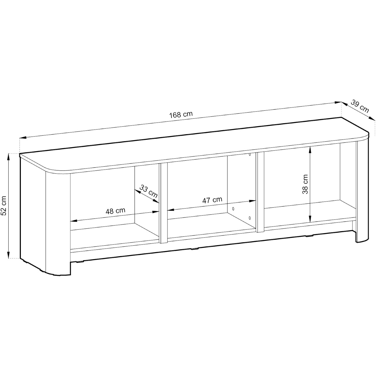 Szafka RTV MODUGNO 01 dąb vicenza - obrazek 5