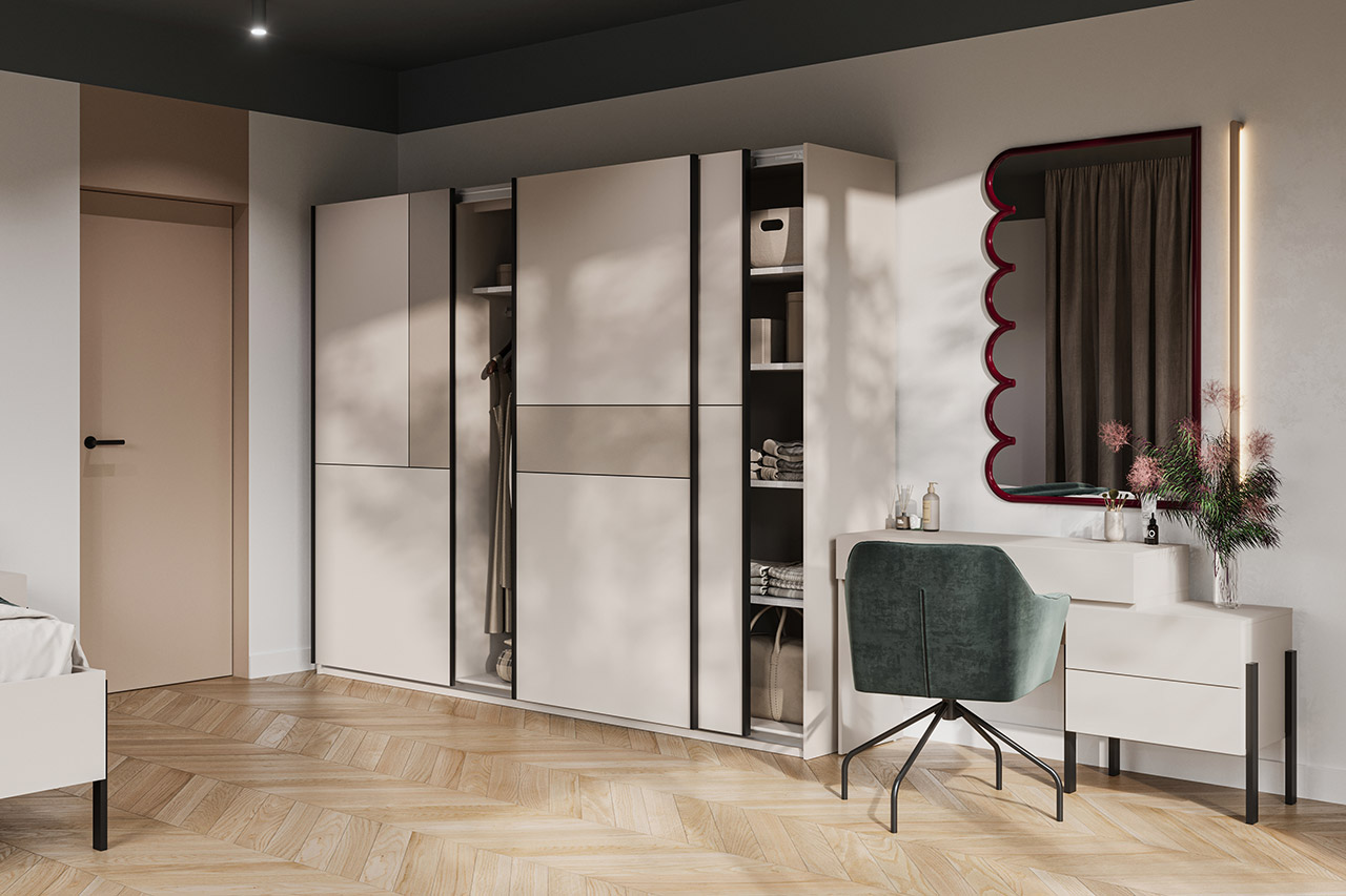 Szafa przesuwna 270 UBEC 69 kaszmir / congo - obrazek 7