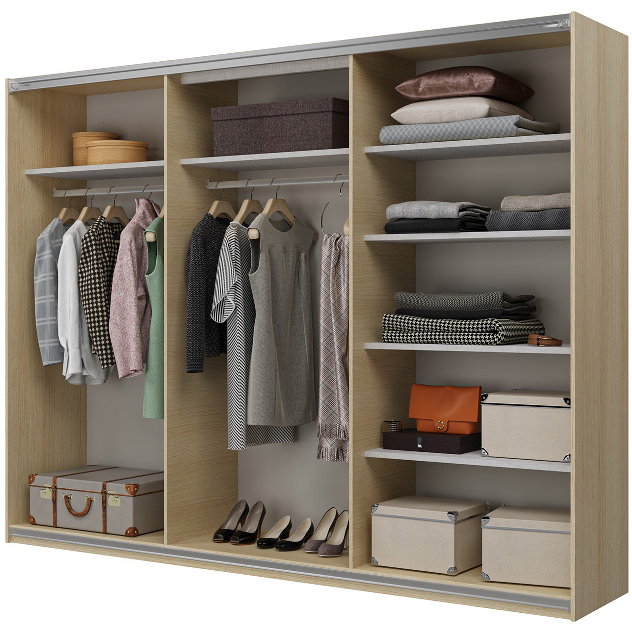 Szafa przesuwna 270 UBEC 69 dąb lindberg - obrazek 4