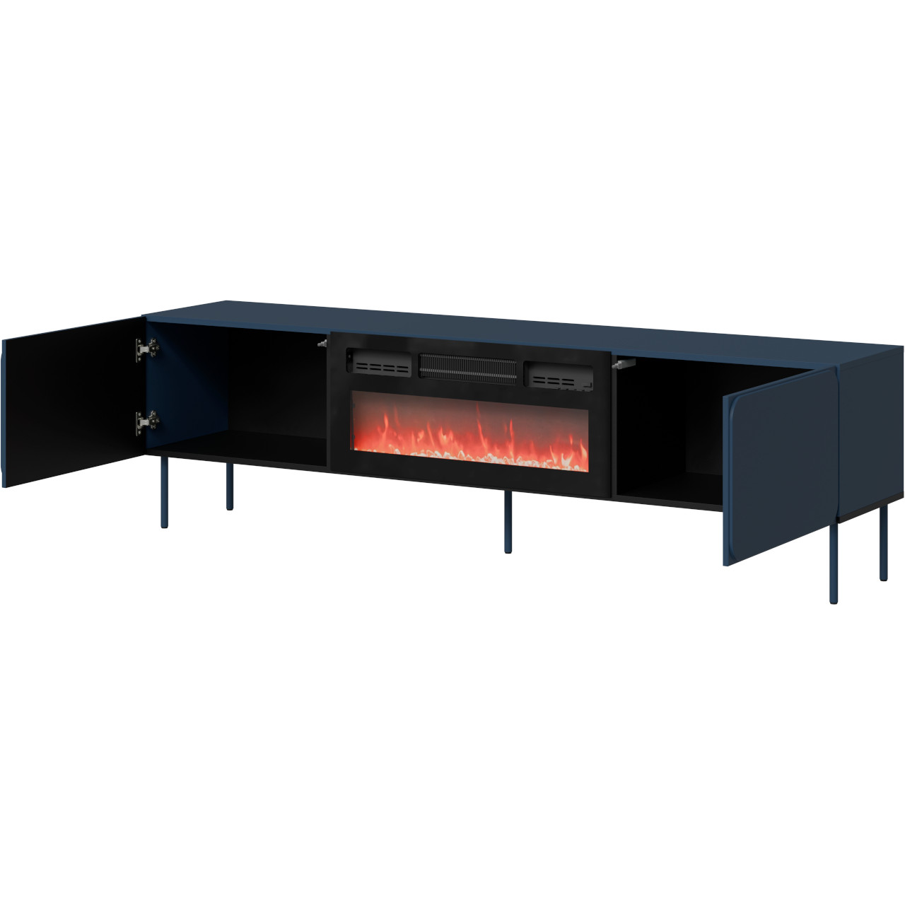 Komoda RTV z kominkiem VINCENT 200 EF indigo - obrazek 3