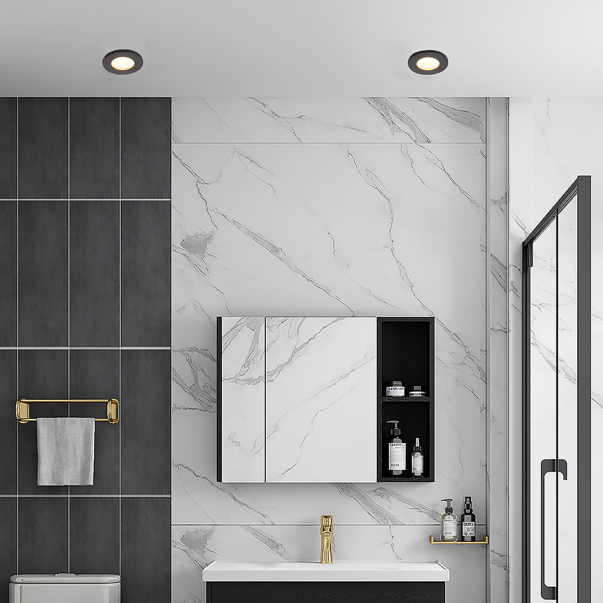 Oczko podtynkowe Lagos czarne IP65 1xGU10 - obrazek 3